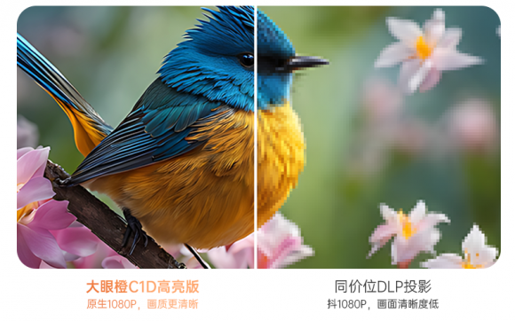 推荐租房首选大眼橙C1D高亮版投影仪AG真人网2024高性价比卧室投影仪(图6)